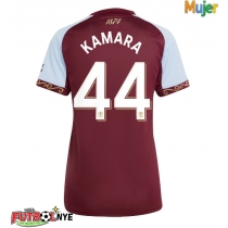 Camiseta Aston Villa Boubacar Kamara #44 Primera Equipación para mujer 2025-26 manga corta